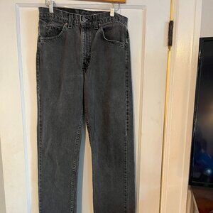 Levi's Washed Black 505 Jeans Long